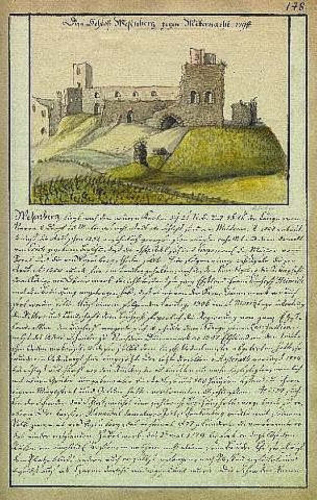 Altes Buch mit einer Vintage-Karte von Deutschland umgeben von Illustrationen und Text.