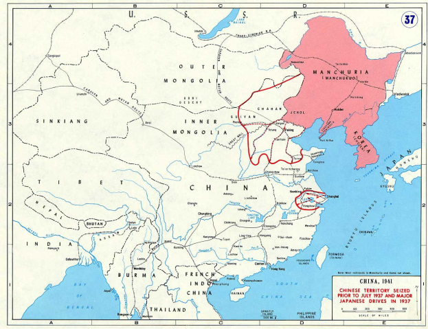 Eine detaillierte Karte von China und dem Umfang des chinesischen Reichs, die Länder, Regionen, wichtige Städte und Ortschaften zeigt, mit begleitendem Text, der zusätzliche Informationen bietet.