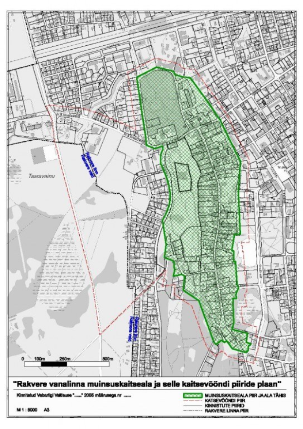 Ein Plakat mit einer Stadtkarte, auf der ein grüner zentraler Bereich hervorgehoben ist, und Text, der Straßen, Parks und Sehenswürdigkeiten beschreibt.