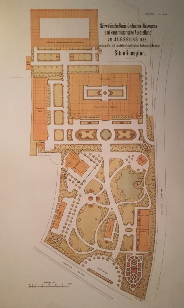 Ein detaillierter architektonischer Plan eines Gebäudes auf Papier, einschließlich beschreibendem Text.