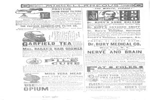 Eine alte Zeitungsanzeige mit fetter Schrift und Bildern von verschiedenen, strahlenden Individuen unterschiedlichen Alters, Geschlechts und Ethnien, die direkt in die Kamera schauen.